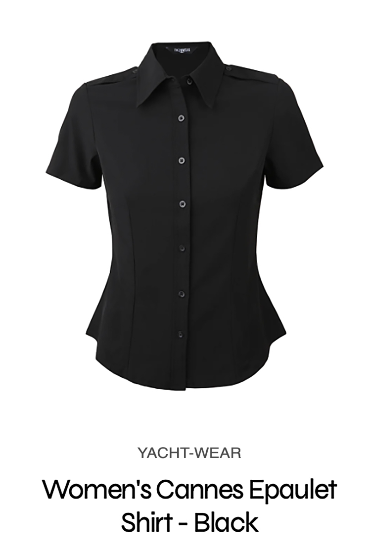 Yacht Wear - Black button down shirt - ECommerce Photography Fort Lauderdale
